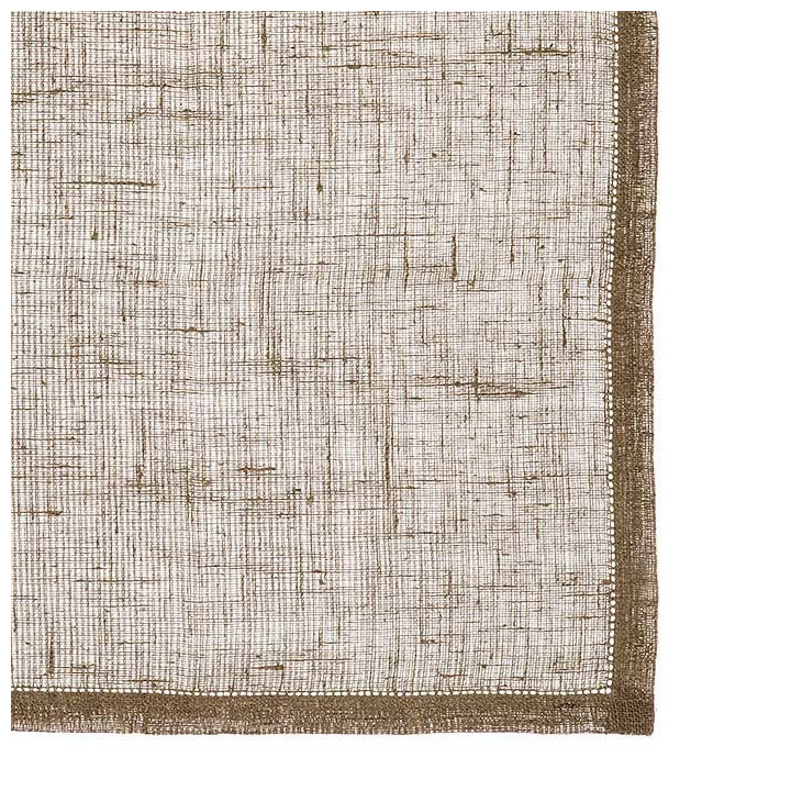 Tovagliolo 100% lino rete orlo a giorno 45 x 45 cm