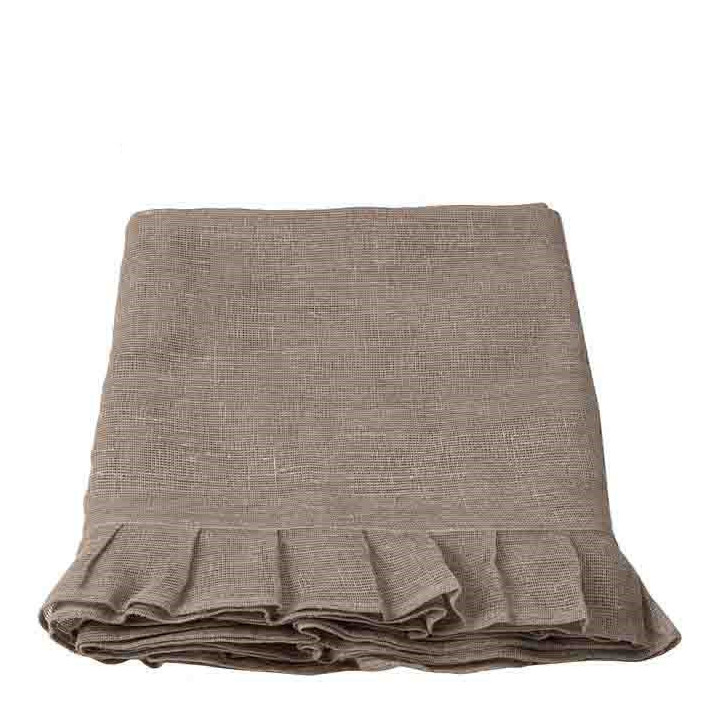 Tovaglia 100%lino 160*270 cm con bordo volant