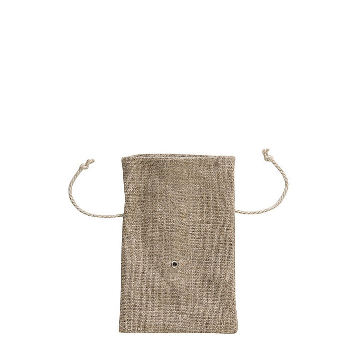 Sacco 100% lino naturale con spago 14 x 21 cm
