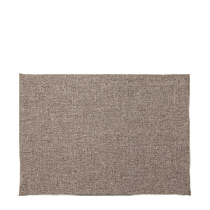 100% hem linen placemat with natural edge 35 x 50 cm