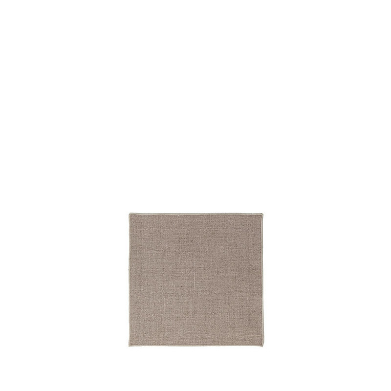 Tovagliolo 100% lino liscio04 naturale bordo natur 24 x 24 cm