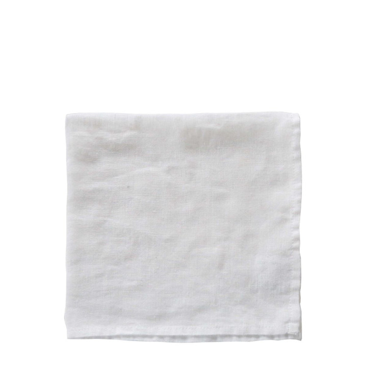 Tovagliolo 100% lino garzato bianco 46 x 46 cm