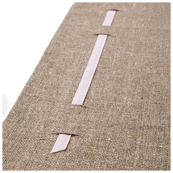 100% raw linen runner 45 x 160 cm