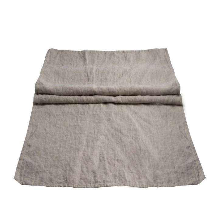 Runner 100% lino21 senza frange naturale 50 x 160 cm
