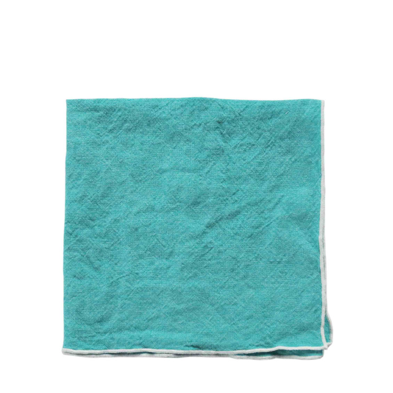 Tovagliolo 100% lino bordo bianco 40x40 cm