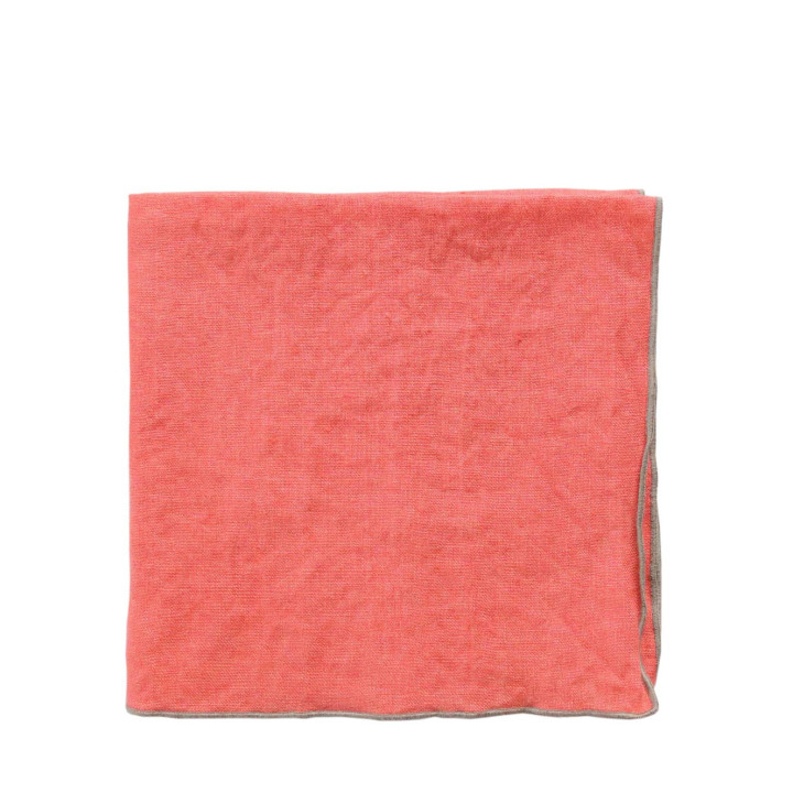 Serviette 100% lin bord naturel 40x40 cm