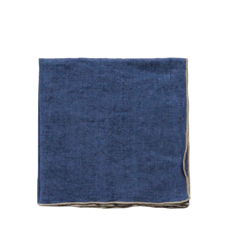 100% linen napkin natural hem 40x40 cm