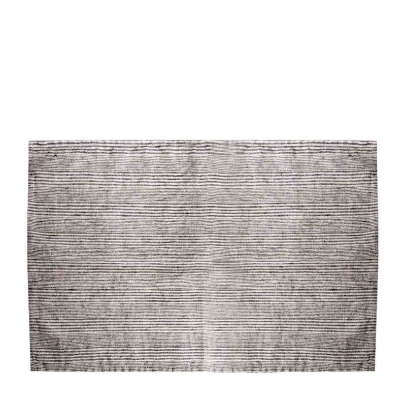 Tovaglietta 100%lino righe sottili nere 35 x 50 cm