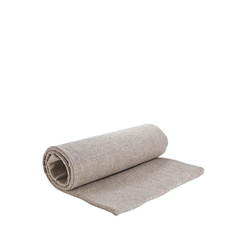 Tappeto 100% lino grezzo naturale con cerniera 50 x 144 cm