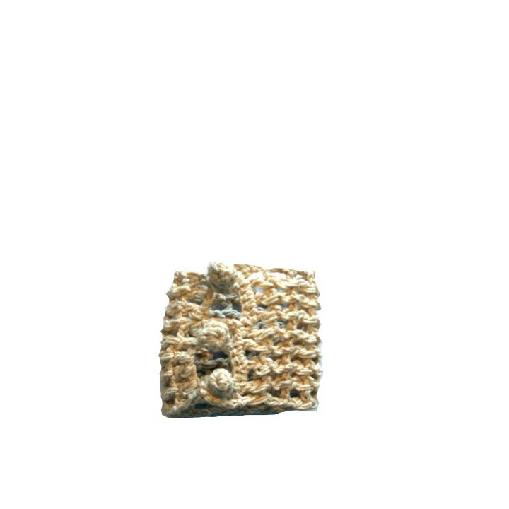 Porte serviette en 100% coton crochetavec 3 noeuds h6 cm