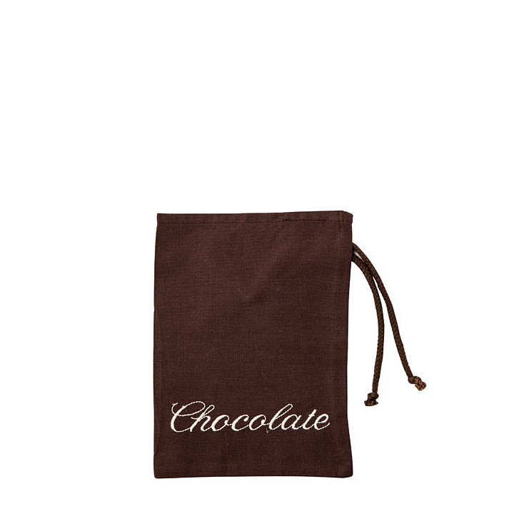 Sack chocolate brown color 17.5x23.5 cm