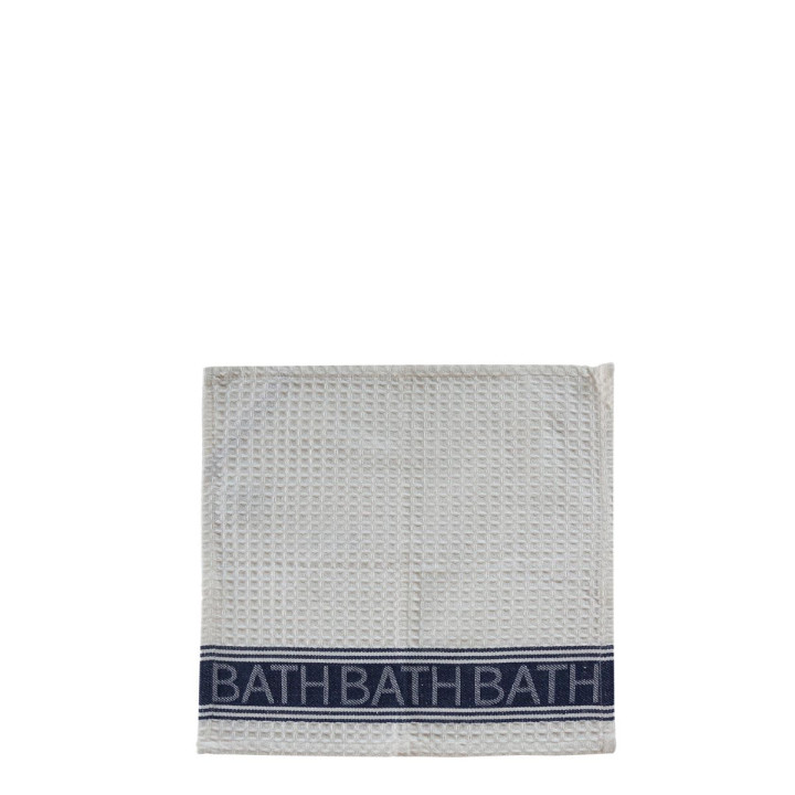"natural bath" blue waffle towel
