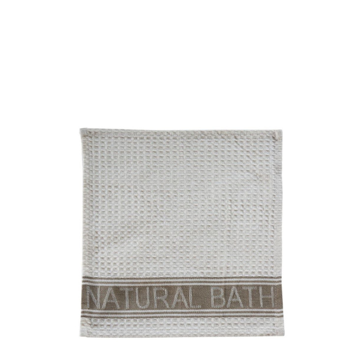 Asciugamano waffle "natural bath" 35 x 35 cm