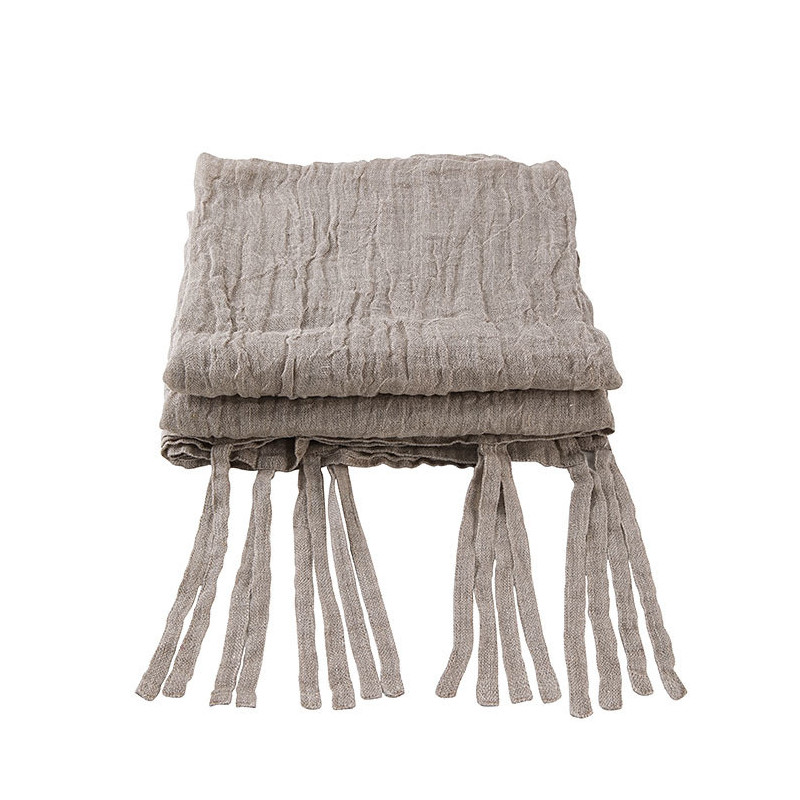 Tenda 100%lino garzata naturale +20cm lacci 150 cm