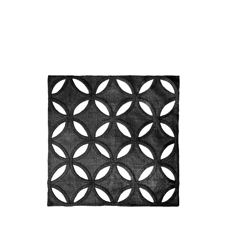 Abaca underplate with pierced flowers 36 x 36 cm