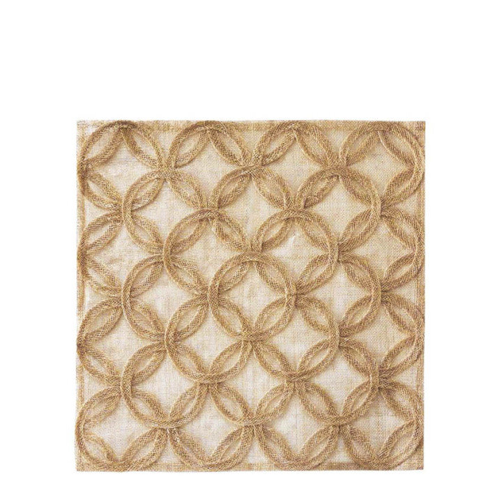 Sous-plat en abaca avec plein petales 36 x 36 cm