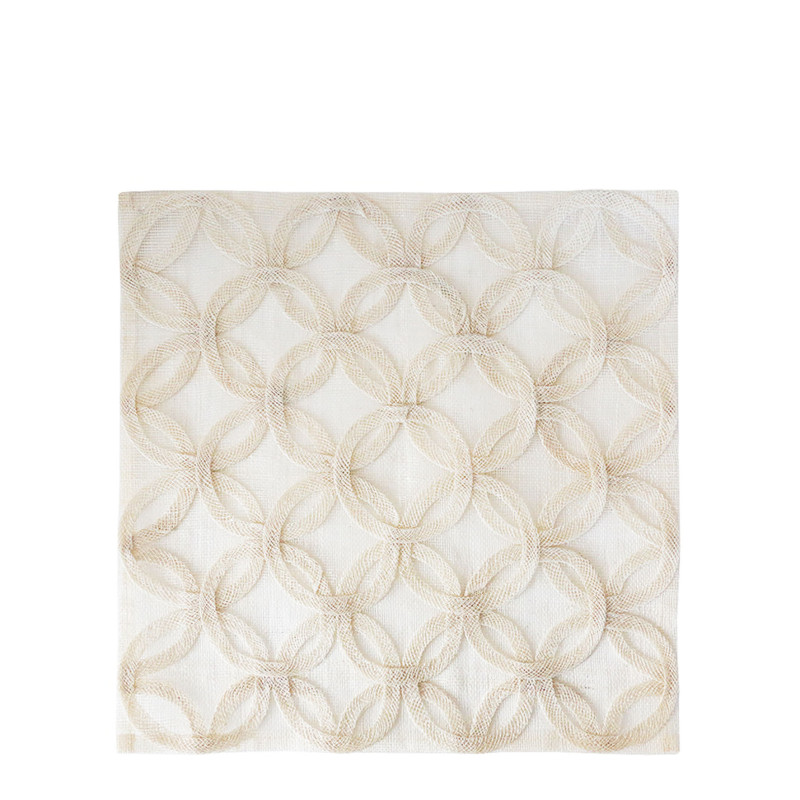 Sous-plat en abaca avec plein petales 36 x 36 cm