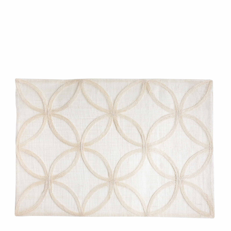 Set de table en abaca deco fleurs perces 33 x 48 cm