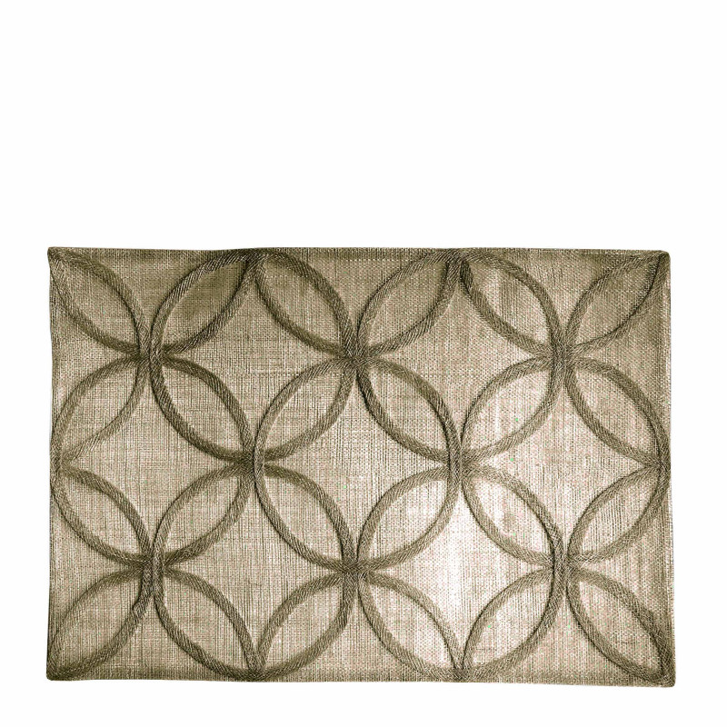 Abaca placemat with petals deco 33 x 48 cm