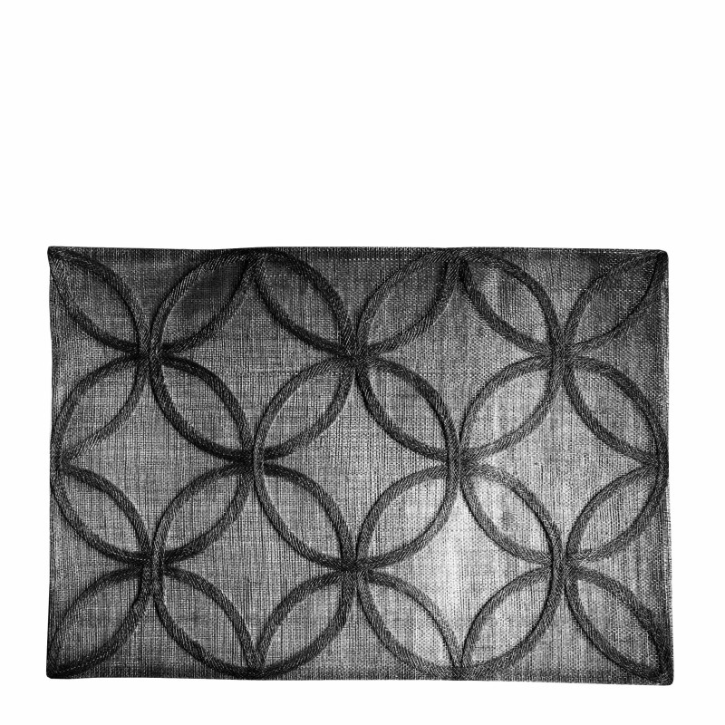 Abaca placemat with petals deco 33 x 48 cm