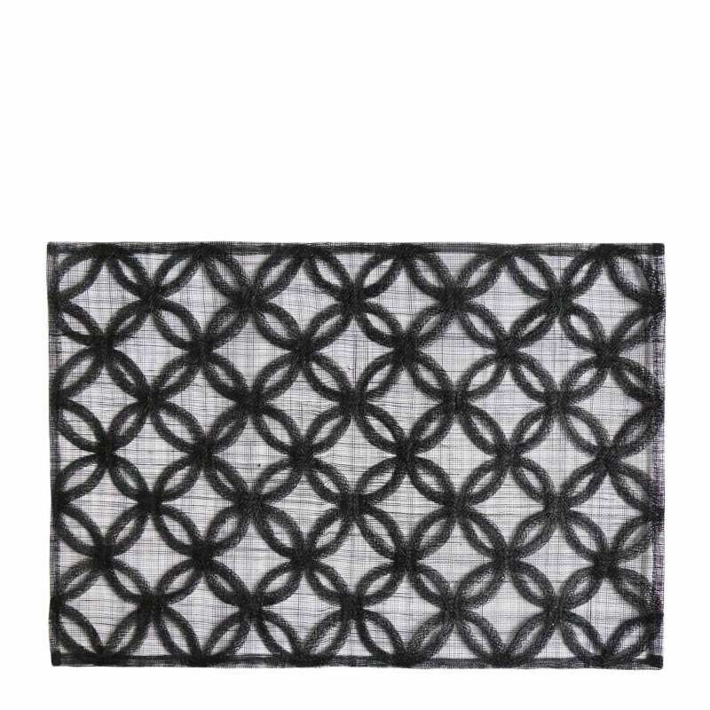 Abaca placemat with petals small deco 33 x 48 cm