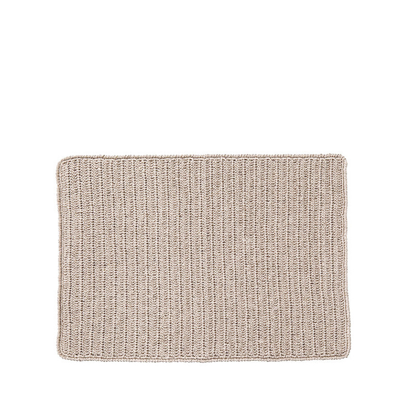Set de table en 100%lin crochet couleur naturel 33 x 49 cm