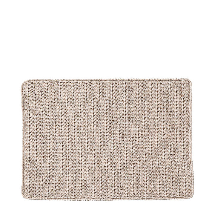 Set de table en 100%lin crochet couleur naturel 33 x 49 cm