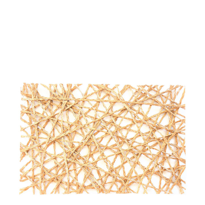 Set de table rigide en abaca epaisse creme colour 45 x 30 cm
