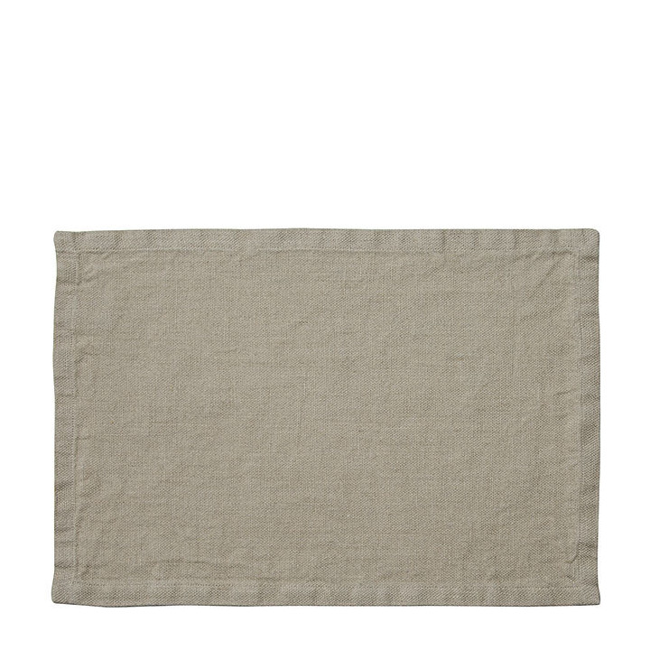 Set de table en 100%lin rustique couleur naturel 35 x 50 cm