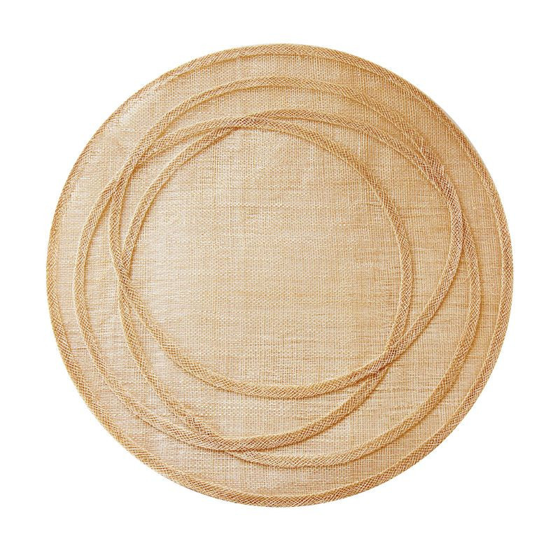 Sottopiatto rete in abaca cerchi irregolari
