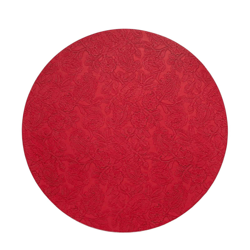 Poliurethane doubleface underplate with flower relief