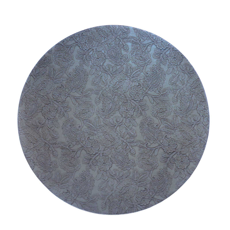 Poliurethane doubleface underplate with flower relief