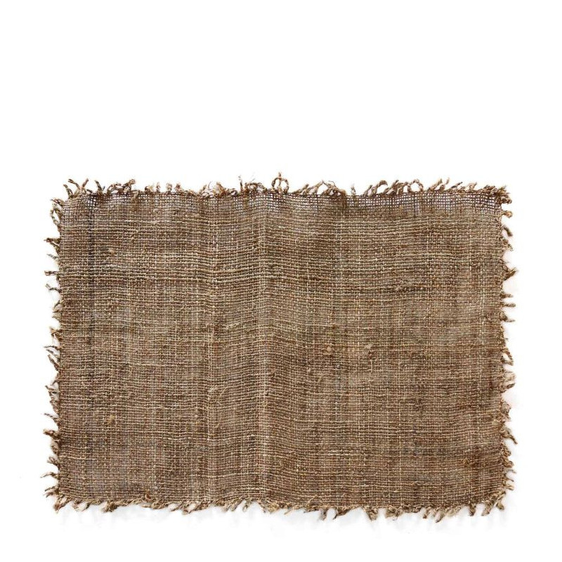 Tovaglietta juta naturale bordo frange 36 x 50 cm