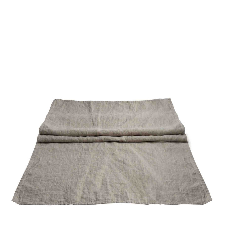 Chemin de table en 100%lin16 avec franges 50x160 cm