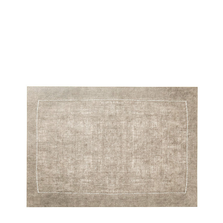 Set de table en fibre de cellulose tirets natur. 31.5 x 47 cm