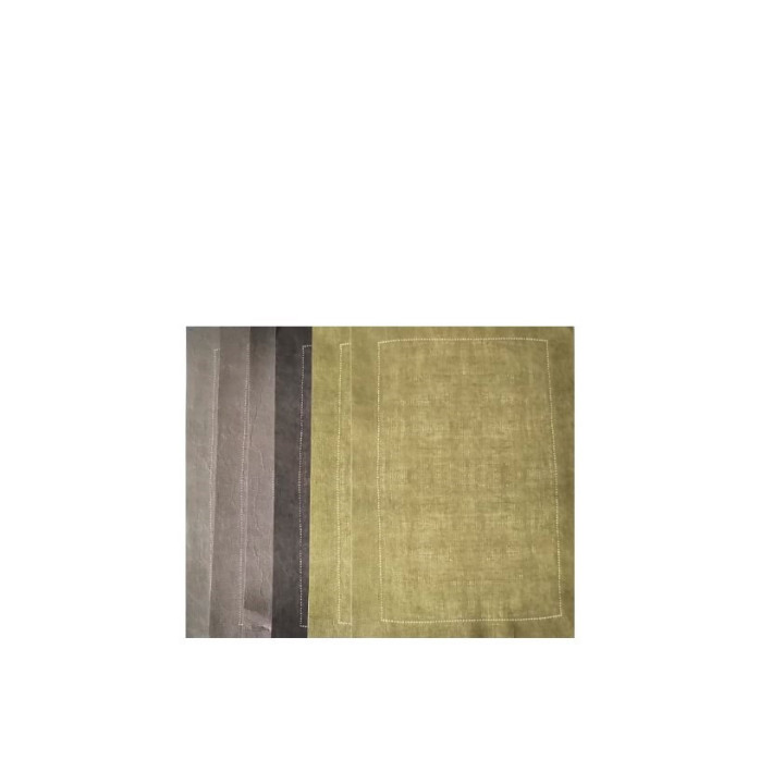 6 cellulose fiber mixed placemat with stitch design 31.5x45 cm