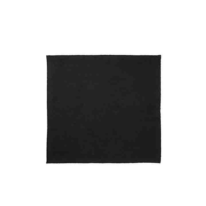 Cotton napkin black color overlock 50 x 50 cm