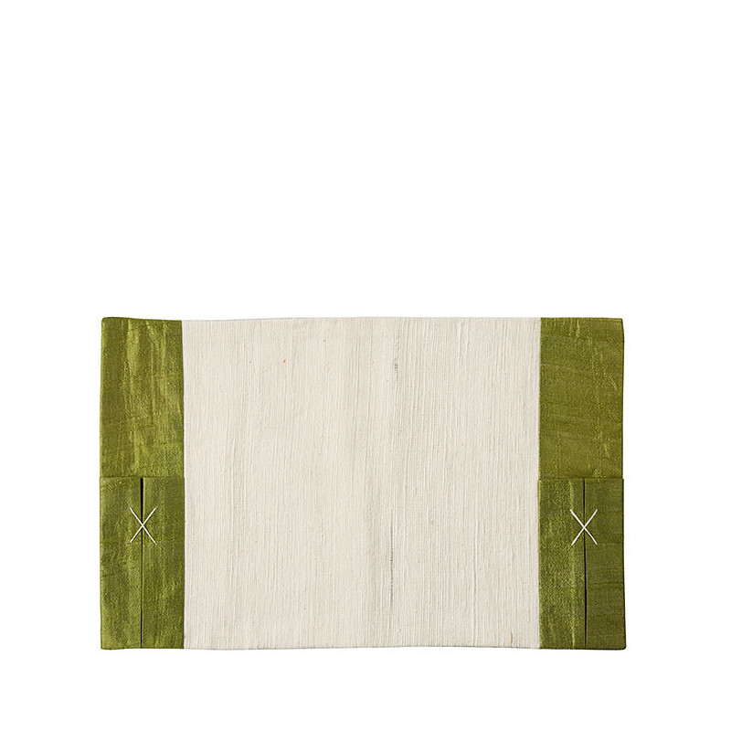 Placemat green color with pockets 28 x 44 cm