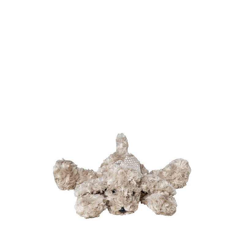 Chien en peluche douce noeud a carreaux 44cm