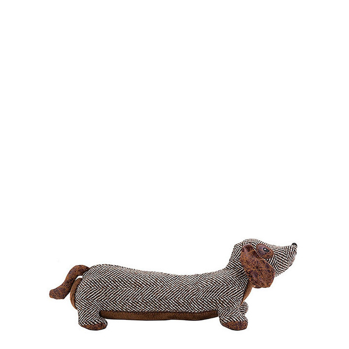 Chien teckel en peluche couleur marron 38 cm