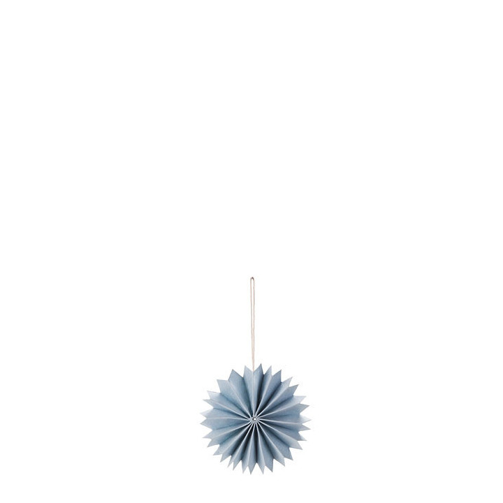 Decoro plisse in carta azzurra d9 cm
