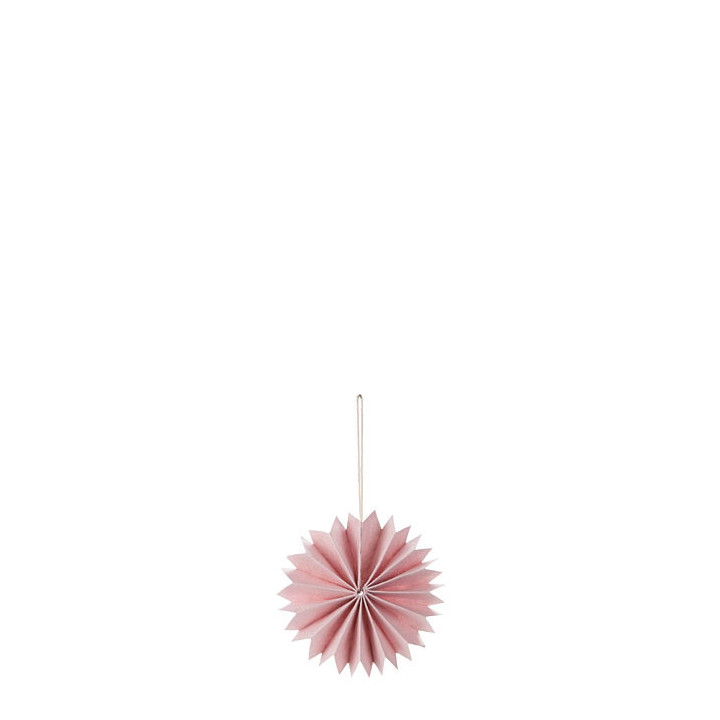Decoro plisse in carta rosa d9 cm