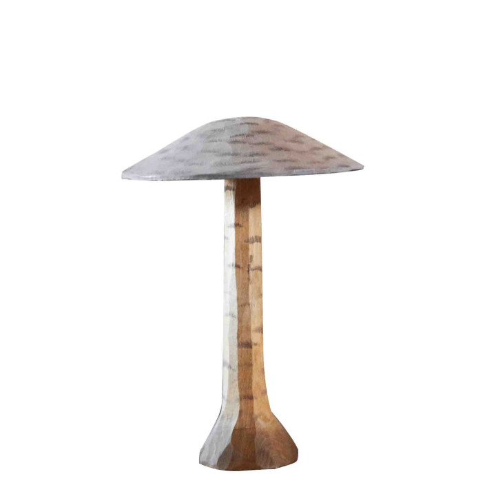 Fungo in legno intagliato handmade h20 cm