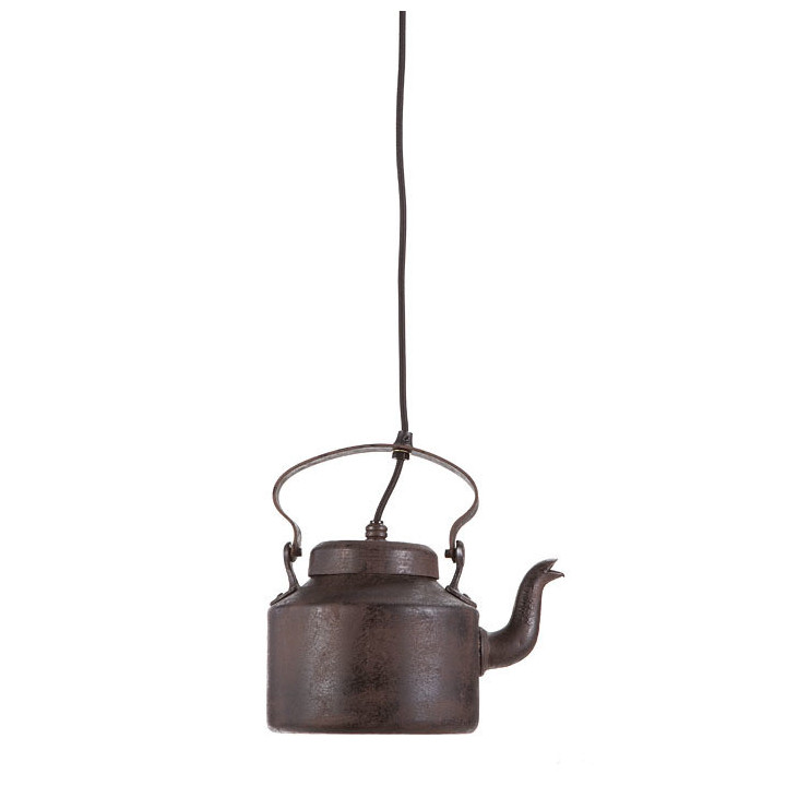 Lampada bollitore in metallo scuro 18 x 26 h26 cm