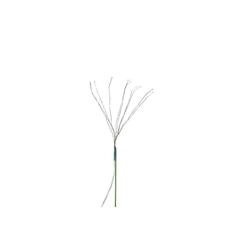 Ramo di 10 luci per bouquet con batteria (acqua) h40 cm