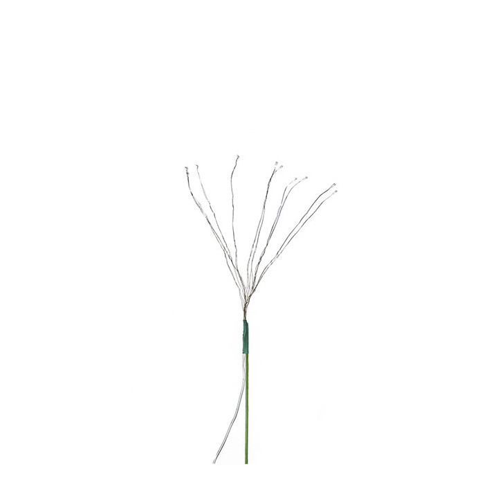 Ramo di 10 luci per bouquet con batteria (acqua) h40 cm