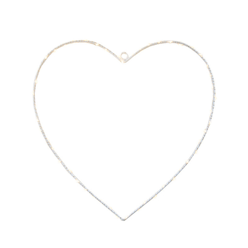 Coeur 50 led et batterie indique pour l'exterieur h30 cm