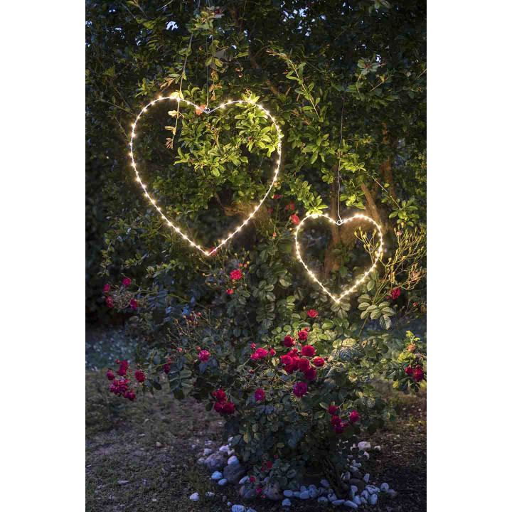 Heart of 50 leds with battery suitable for outdoor use h50 cm