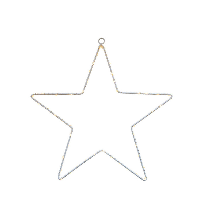 Star with 50 led with battery suitable for outdoor use h30 cm