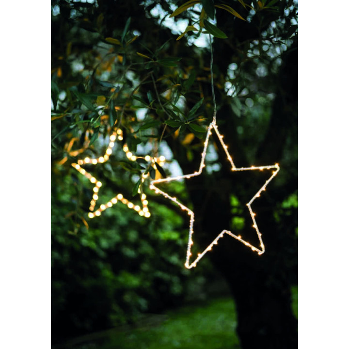Star with 50 led with battery suitable for outdoor use h30 cm